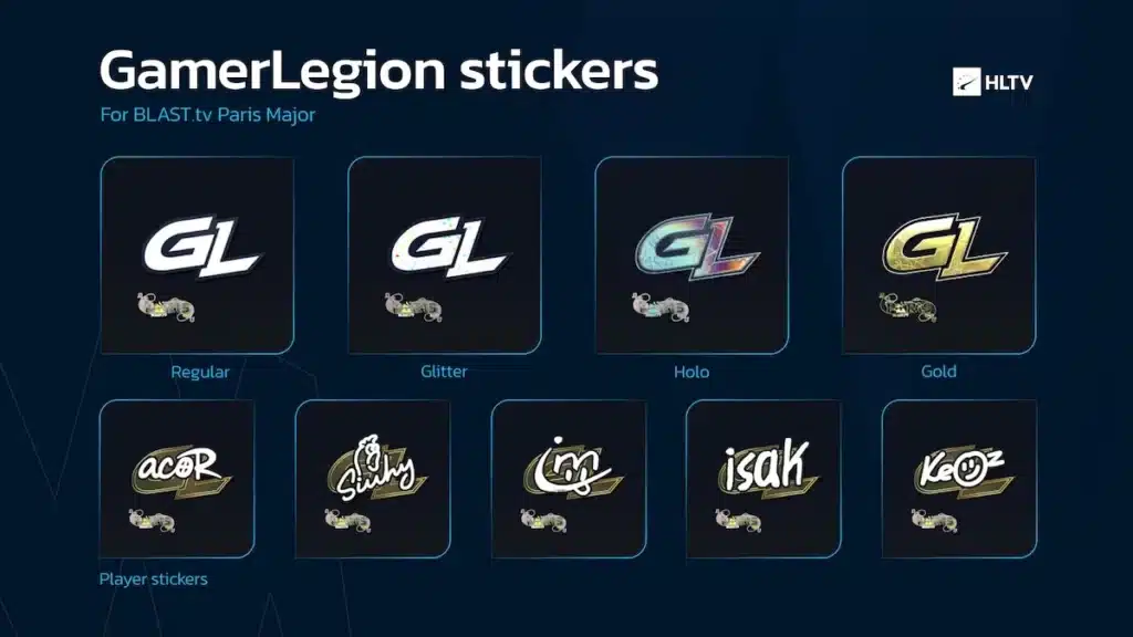 GameLegion Stickers do Major Paris 2023