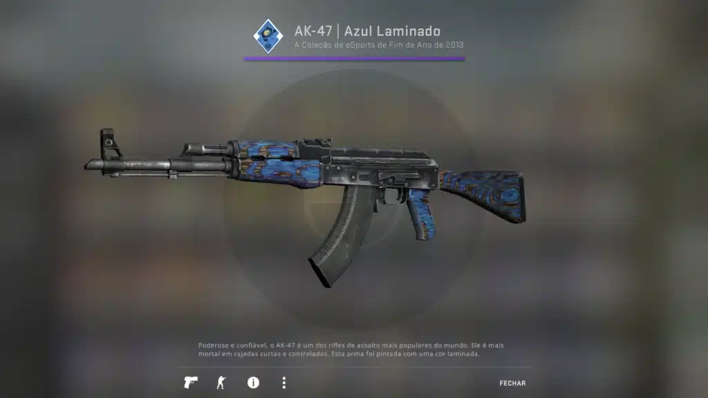 Sorteio AK-47 Azul Laminado